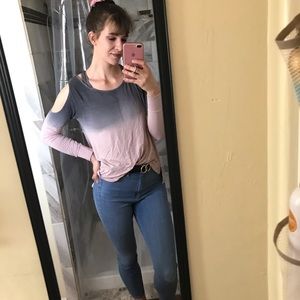 American Eagle shoulder cut out long sleeve